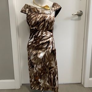 Maggy London brown satin dress